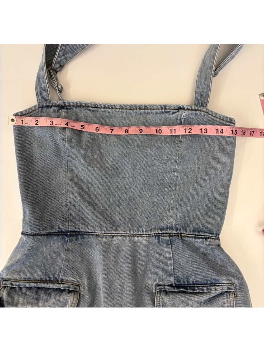 Amanda Uprichard || Bethany Denim A-Line Romper Mini Dress Blue Small